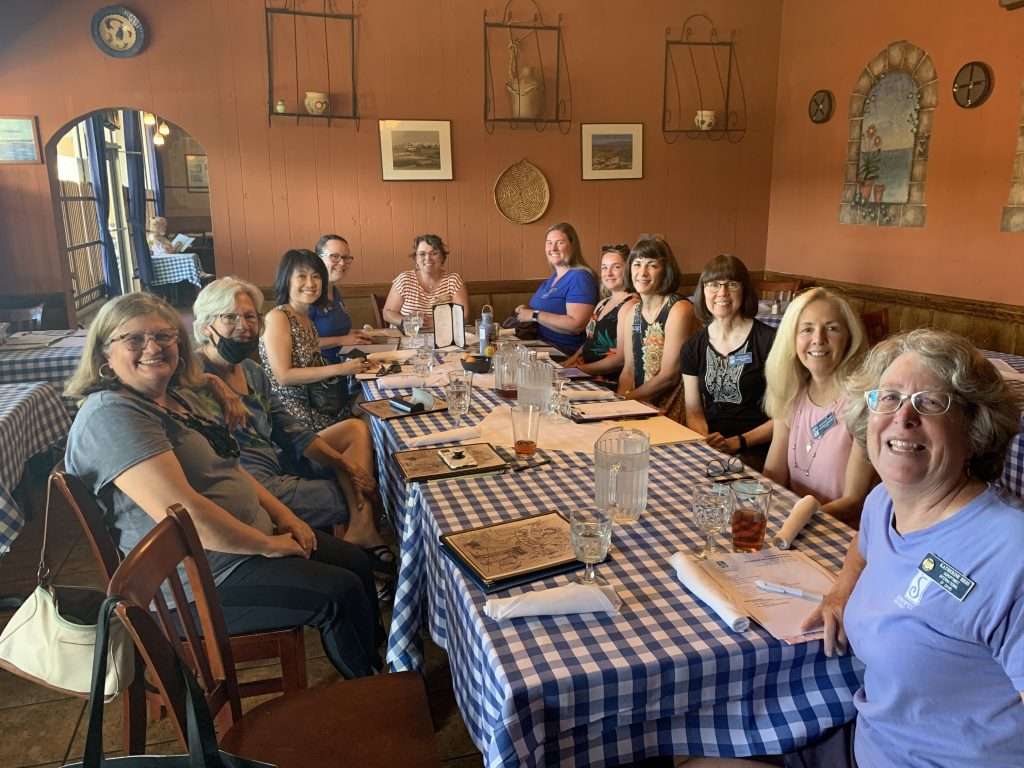 SI Davis members at a lunch meeting