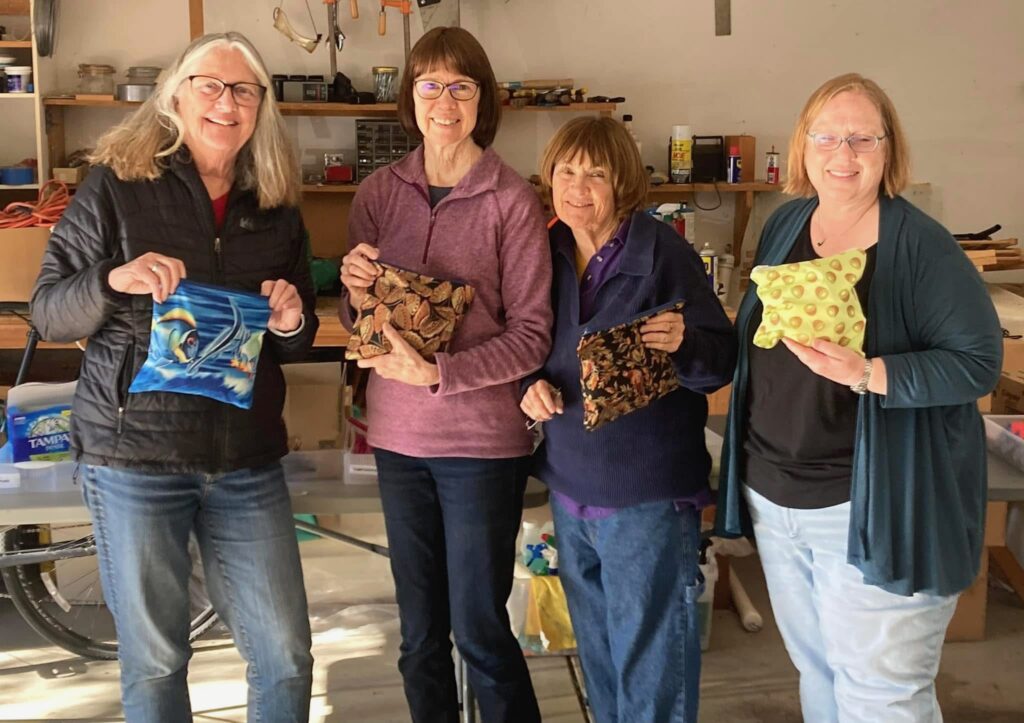 Hygiene bags hand-sewn and assembled by SI Davis members